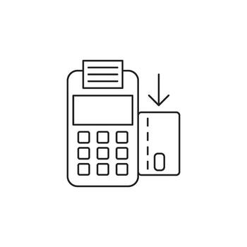 Seamless Digital Payment Transaction with a Credit Card and POS Terminal vector