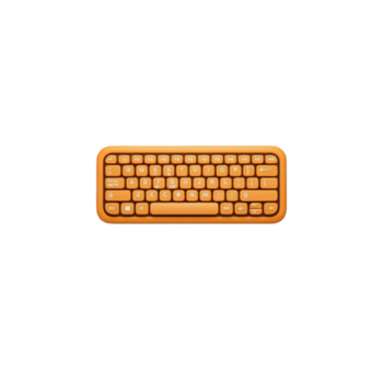 moderno arancia computer tastiera con chiaro chiavi per digitando e dati iscrizione png