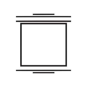 Geometric border frame design with thin and thick lines vector