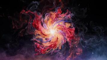 resumen partícula explosión formando arremolinándose patrones en negro antecedentes video