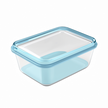 transparente retangular vidro Comida recipiente isolado em transparente fundo png