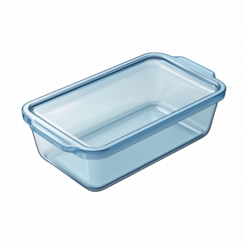 transparente retangular vidro Comida recipiente isolado em transparente fundo. png