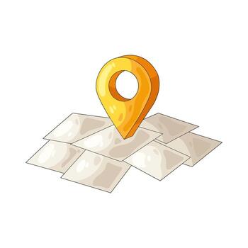 Illustration of Location Pin on Stack of Paper Sheets vector