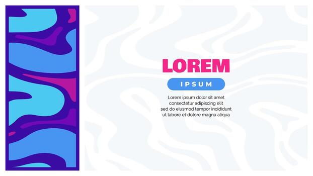 Abstract banner template. Colorful liquid shapes background. for web, print, or presentation vector