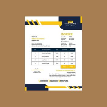 moderno factura disposición. lujoso diseño monitor para promocional campaña. vector