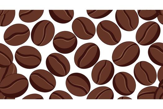coffee beans with a rich brown color, creating a warm and inviting texture isolated on transparent background vector