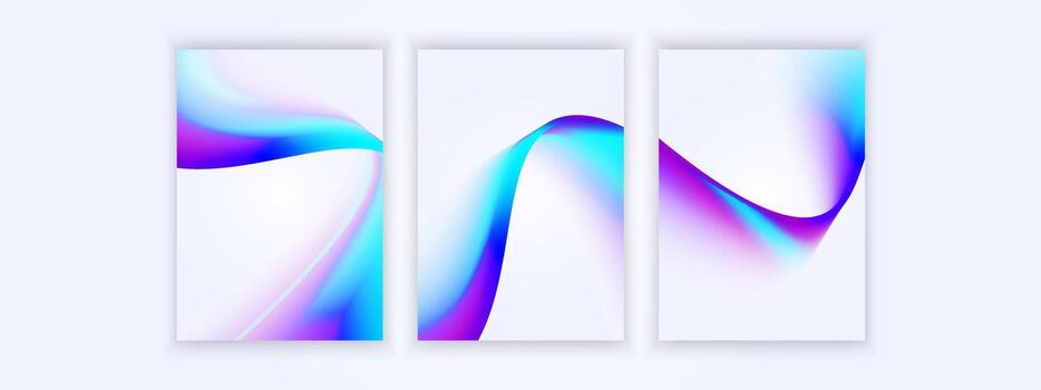 Vibrant flowing gradient waves in abstract layout for modern digital compositions vector