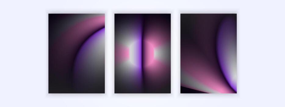 Gradient light beams merge into soft curves, creating a dreamy, futuristic abstract visual. vector