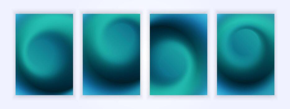 suave verde azulado y azul degradado con suave circular profundidad, Perfecto para moderno y mínimo diseños vector