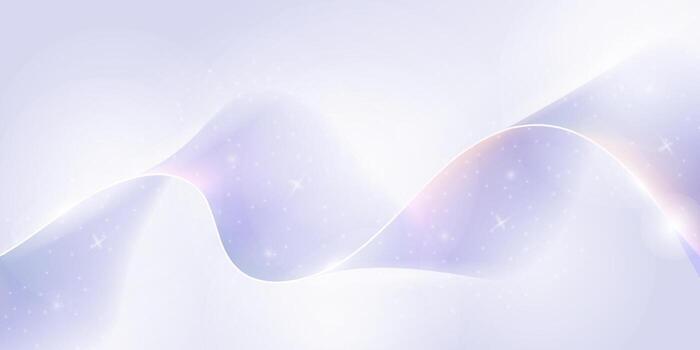 Soft pastel waves with glowing sparkles create a dreamy, elegant, and futuristic atmosphere. vector