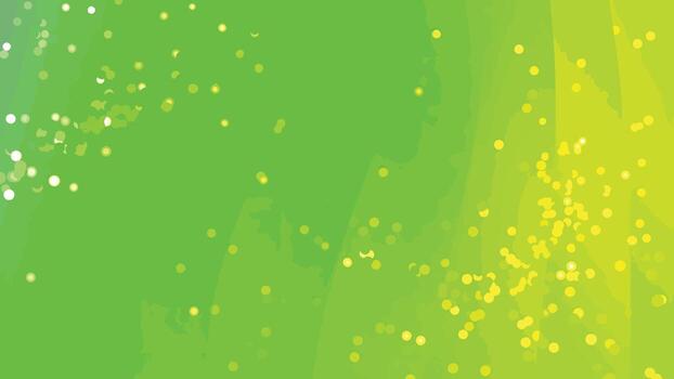 animado resumen antecedentes con Moviente bokeh luces y vibrante verde y amarillo colores, resúmenes giros partículas, valores realeza imagen. vector