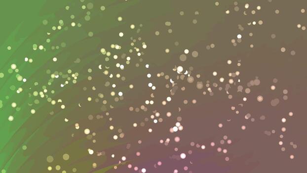 Abstract background with flowing green and purple waves and shimmering particles animation, Abstracts Twirls Particles, Stock royalty. vector