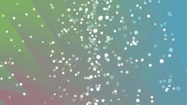 resumen animado antecedentes con blanco brillante partículas y un vistoso degradado fondo, resúmenes giros partículas, valores realeza imagen. vector