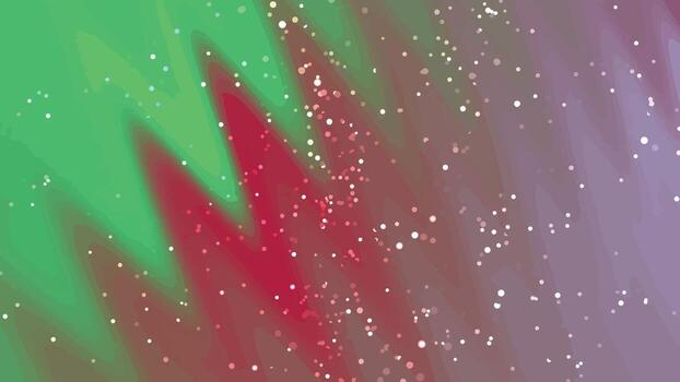 Abstract animated background with green and red colors and sparkling particles in motion, Abstracts Twirls Particles, Stock royalty free. vector