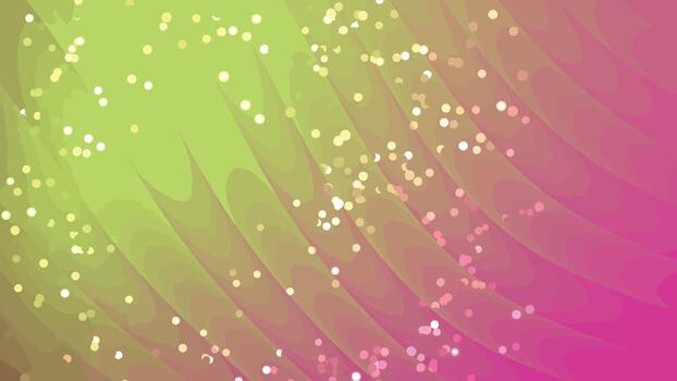 Abstract flowing background with sparkling bokeh lights and vibrant green and pink colors, Abstracts Twirls Particles, royalty stock. vector