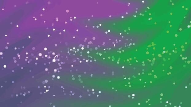 dinámica resumen animado antecedentes con fluido colores y espumoso bokeh partículas en movimiento, resúmenes giros partículas, valores realeza. vector