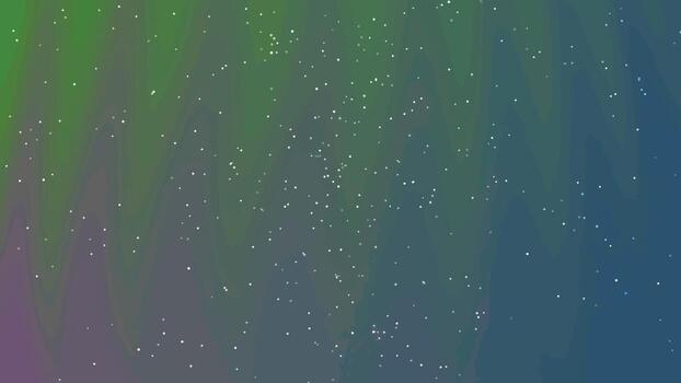 animado Aurora borealis con estrellas y atmosférico efectos en un sin costura bucle, resúmenes giros partículas, valores realeza imagen. vector