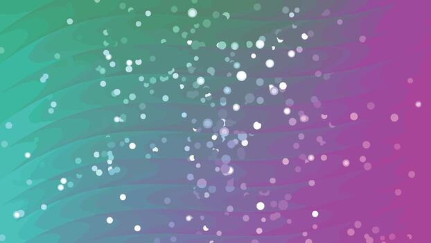 resumen animación de flotante partículas terminado un degradado antecedentes con ondulado líneas, resúmenes giros partículas, valores realeza. vector