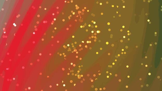 resumen antecedentes de rojo y verde colores con espumoso dorado bokeh efecto animación, resúmenes giros partículas, valores realeza imagen. vector