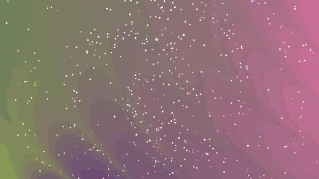 resumen animado antecedentes con partículas flotante en un vibrante degradado de colores, resúmenes giros partículas, realeza existencias. vector