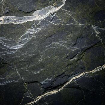 Dark gray slate stone texture with white veins background image ideal for design projects and architectural visualizations photo