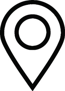 illustration of, location pin icon for maps and navigation vector