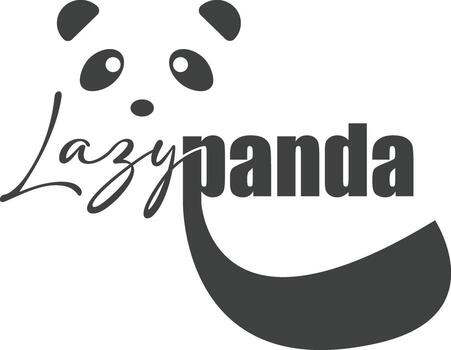 Lazy Panda design vector