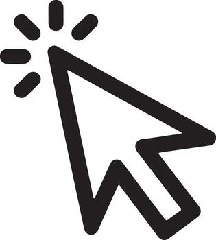 ratón cursor icono simbolizando control, elección, y conectividad vector