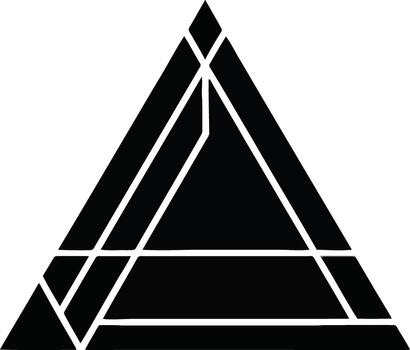 TriLume A Geometric Abstract Triangle Design with Crisp White Lines vector