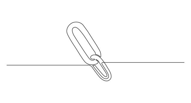 Continuous Line Drawing of a Chain Link,Continuous Line Drawing of Interlocking Chain Links vector