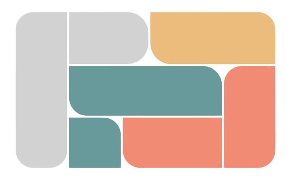 Abstract Rounded Rectangle Geometric Layout Design Template Modern Creative Composition vector