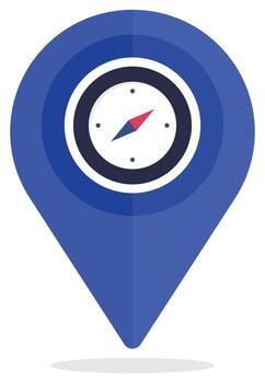 Navigation map icon isolated on white background. vector