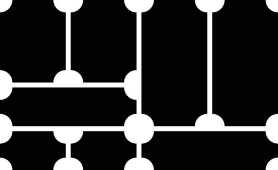 Abstract geometric pattern with connected nodes and lines forming a dynamic network grid layout for technology and science themes vector