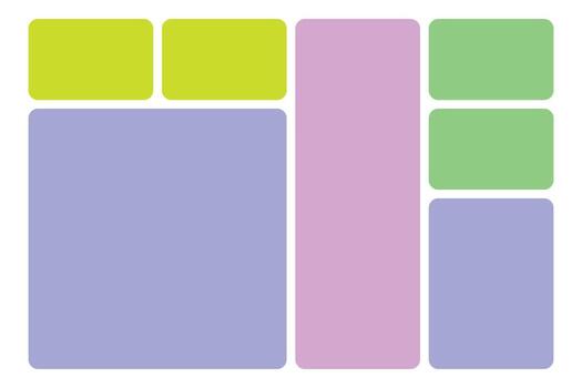 a square with four different colors on it vector