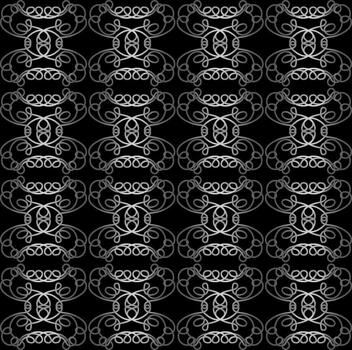 Abstract gray seamless pattern on a black background. Texture with a linear pattern. vector