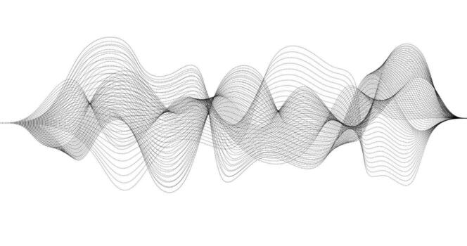 Gradient Frequency waves of Particles on Blank background for Telecommunication Technology vector