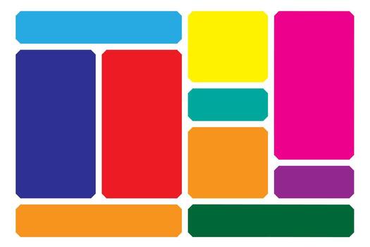 bento grid layout design with clean lines and vibrant color accents vector