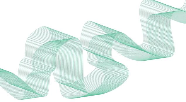 Abstract Blend Lines Wave Cyan Color Design Background Illustration vector