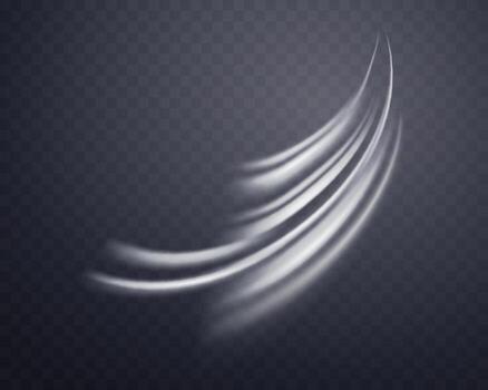 brillante plata líneas. gris neón realista energía velocidad, resumen ligero efecto vector