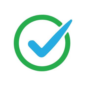 Verification and success concept with check mark icon vector