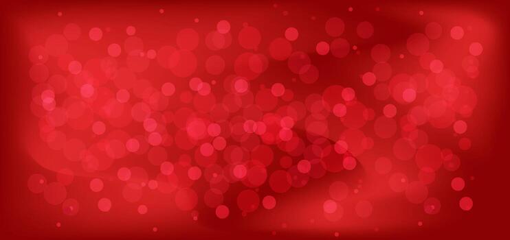 Festive abstract shiny red glitter background. Bokeh and confetti design element for Christmas and Happy New Year Banner, poster, website congratulations. Holiday party bg. vector