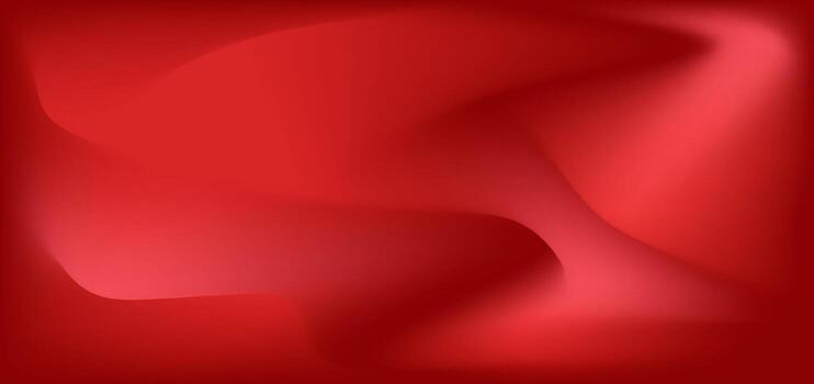 Red abstract gradient background with smooth silk or satin texture and soft blur. Elegant surface with subtle grain and light reflection. Modern minimal mesh backdrop for poster, banner, . vector