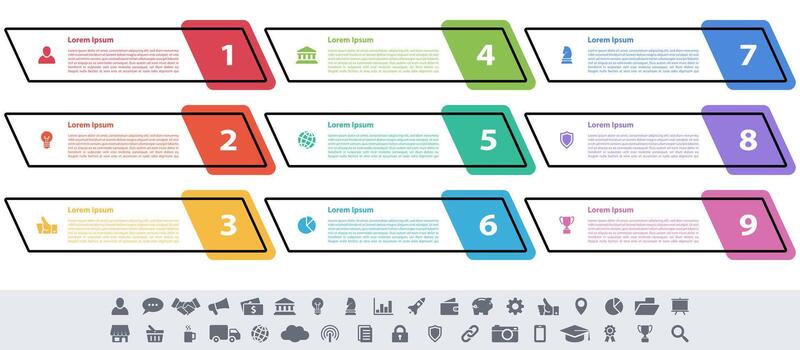Infographic template with icons and text vector