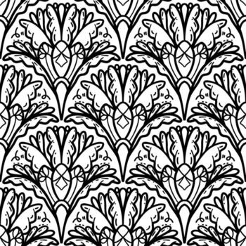 line scribble repeat pattern background vector