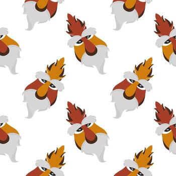 seamless pattern simple object tribal mask vector