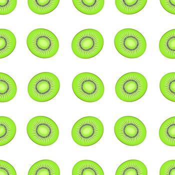 seamless pattern of kiwi fruit free version vector