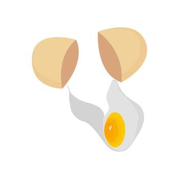 illustration of an egg that is split in half free version vector