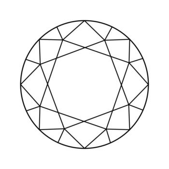 diamante sencillo circulo icono. limpiar diseño modelo. diamante línea plano estilo. resumen negro diamante modelo. piedra preciosa lineal minimalista modelo. logo redondo brillante cortar. clásico diamante forma símbolo. vector