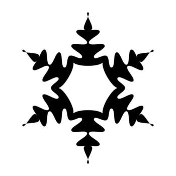 Snowflake flat icon. Snow simple sign. Snowflake black template. Snowflake winter symbol. Snow pattern isolated on white background. Christmas design for app, website, logo. vector