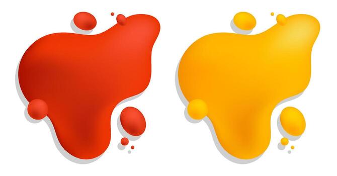 Droped colored blots and dots of paint splatter. Background of paint vector